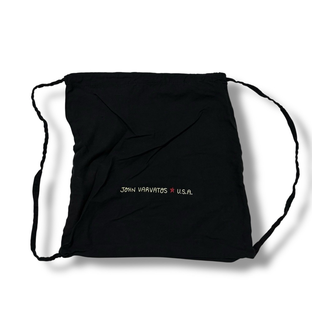 John Varvatos Drawstring Cotton USA Black Men's‎ Tote Backpack Dust Cover 13.5"